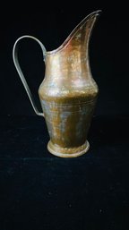 Vintage Large Hand Made Copper Water Pitcher