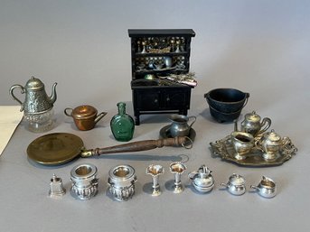 Lot Of Vintage Miniatures Including Several In Sterling Silver