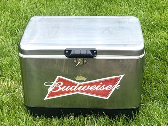 Vintage Budweiser Stainless Steel Cooler