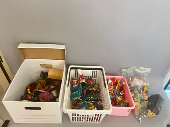 3 Bins Full Of Old Toys