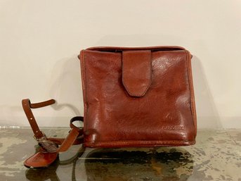 Vintage Claudio Ferrici Brick Leather Handbag