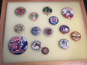 Antique / Vintage Worlds Fair Pins / Advertising - 1939 Worlds Fair - Flying A Gasoline - Samson Wind Mills