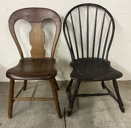 Two Antique Country Chairs