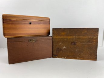 Three Wooden Boxes - Lane Cedar, Weis And Another