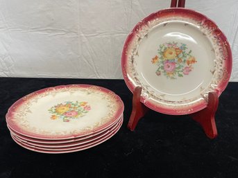 Vintage Royal Crown Maderia Plates 22K Gold