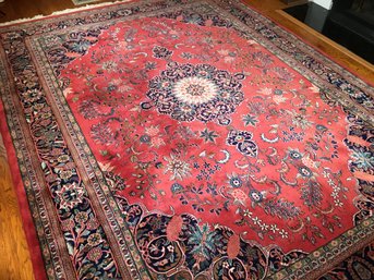 Client Paid $6,750 For This Stunning Vintage Hand Made Oriental Rug - Deep Jewel Tone Colors - Fabulous !