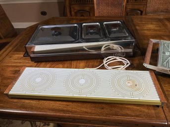 Lot Of Three (3) Vintage Mid Century Warming Trays - Hamilton Beach - Hotray & Warm O Tray - ALL TESTED !