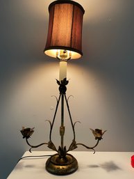 Unique 2 Candle Holder Floral Table Lamp