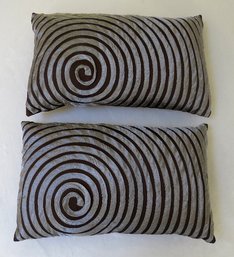 Funky Brown Spiral Pattern  Couch/sofa Pillows By Pier 1