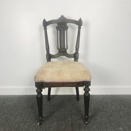 Early Antique Chair With Casters