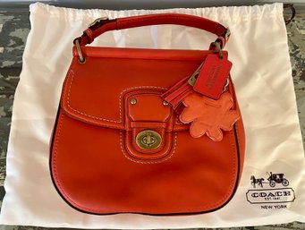 Coach Willis Legacy 70th Anniversary Vermillion Leather Handbag