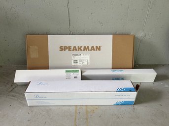 A Speakman Pull Down Kitchen Faucet, Moem Towel, Bar, Kingston, Towel Bar And Dawn Drain (f)