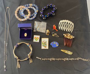 Mixed Lot Jewelry And More-  Ss, 10kt And Costume