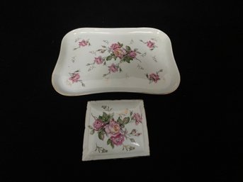 Pair Of Small Porcelain Trinket Dishes