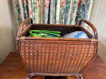 Wicker Magazine Basket