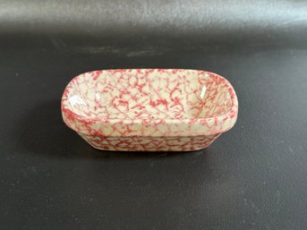 A Spongeware Soap Dish In Rose By The Workshops Of Gerald E. Henn