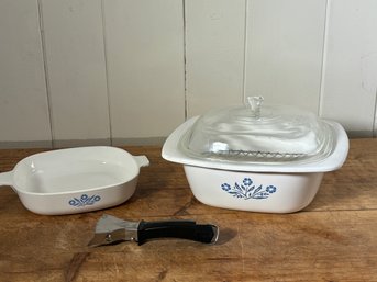 Pair Of Vintage Corningware With Handle