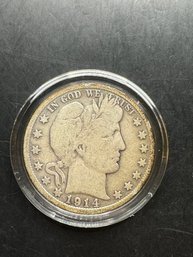 1914-S Silver Barber Half Dollar