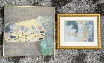 A Pairing Of Framed Fine Art Prints By Gustav Klimt