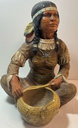 Native American Woman With Baby Statuary