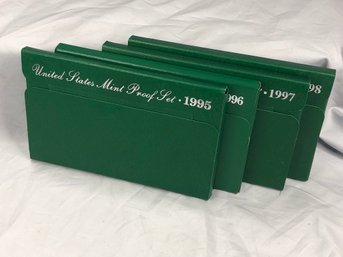 (1 Of 2) Four US MINT Proof Sets With Box 1995 - 1996 - 1997 - 1998 - Half - Quarter - Dime - Nickle - Penny