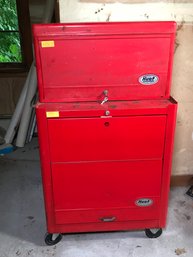 Very Nice HUOT Rolling Tool Box With Key - FULLY LOADED - HUNDREDS Of Pieces - Craftsman, Stanley & More