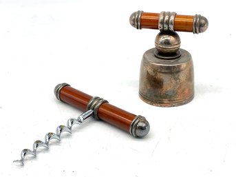 A Corkscrew And Wine Cap By Christofle