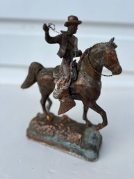 Midcentury  Sculpture Horse Riding Man - Unsure If This Is A Bronze