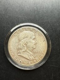 1950 Benjamin Franklin Silver Half Dollar