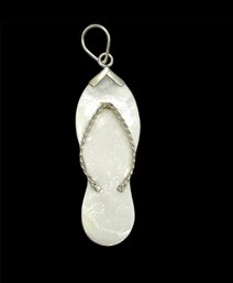 Vintage Sterling Silver Flip Flop Pendant