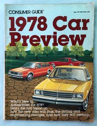 Original Consumer Guide 1978 Car Preview Magazine - Lincoln Corvette Trans Am Subaru Toyota Bmw Vw Etc