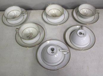 Nortake Neville China 6 Cups W/ Saucers