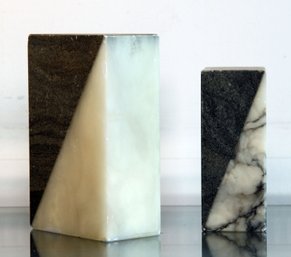 Vintage Italian Alabaster & Marble Bookends