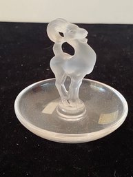 Lalique Crystal Ram Figurine