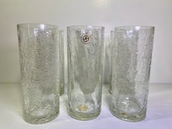 Crackle Glass Tumblers (6)