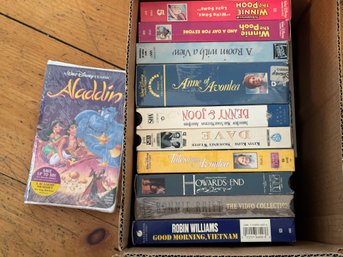 VHS TAPES INCLUDES UNOPENED ALADDIN