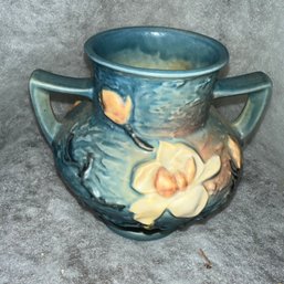 Vintage Roseville Blue Magnolia 180-6 Handled Urn