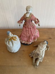 Lot Of 3 Antique China Head Dolls 4