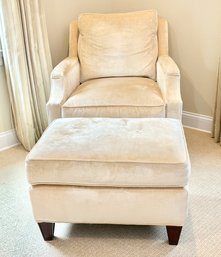 Pearson Upholstered Armchair & Ottoman - Purchase Price $2220