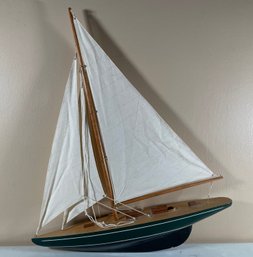 19 1/2' Wooden Sail Boat Model