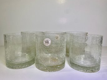 Crackle Glass Cocktail Glasses (6)