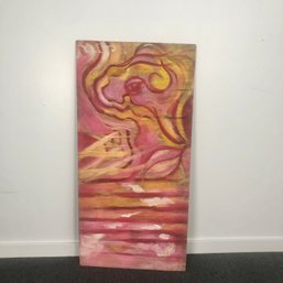 Funky Abstract Painting On Plywood