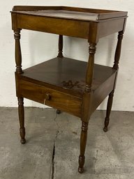 Classic Two Tier One Drawer Antique American Stand
