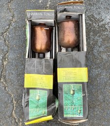 A Pair Of Copper Citronella Torches