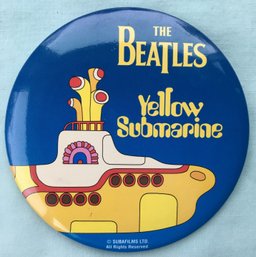 Beatles 1968 Yellow Submarine Music Movie Promo Pin - Large Size