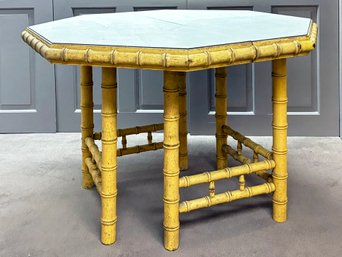 A Vintage Faux Rattan And Formica Dining Table