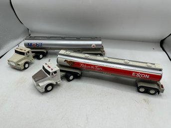 Two Tanker Trucks - Exxon And Mobil