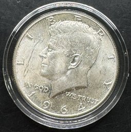 1964 UNC Kennedy Half Dollar 90 Silver