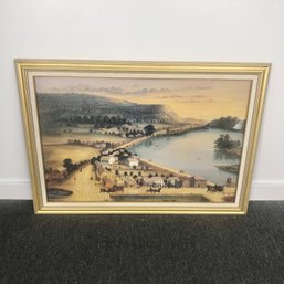 Print Of Old Landscape Painting