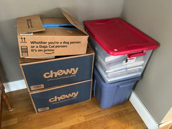 FIVE BOXES OF BOOKS